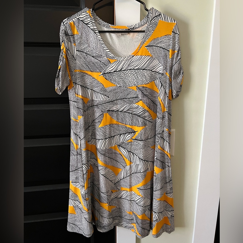 Yellow Summer Mid-Length Swing Dress